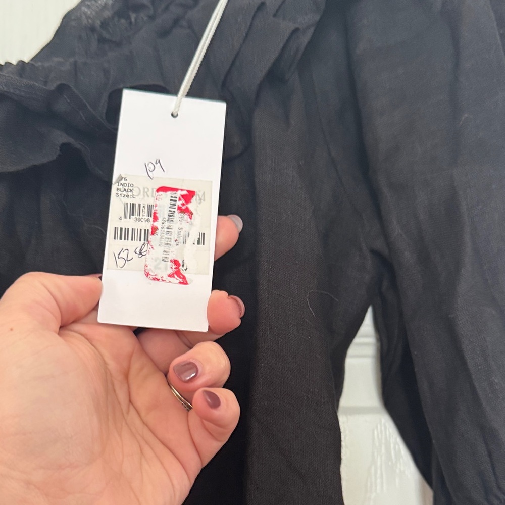 Reformation Black Ruffle Mini Dress - Picture 4 of 7